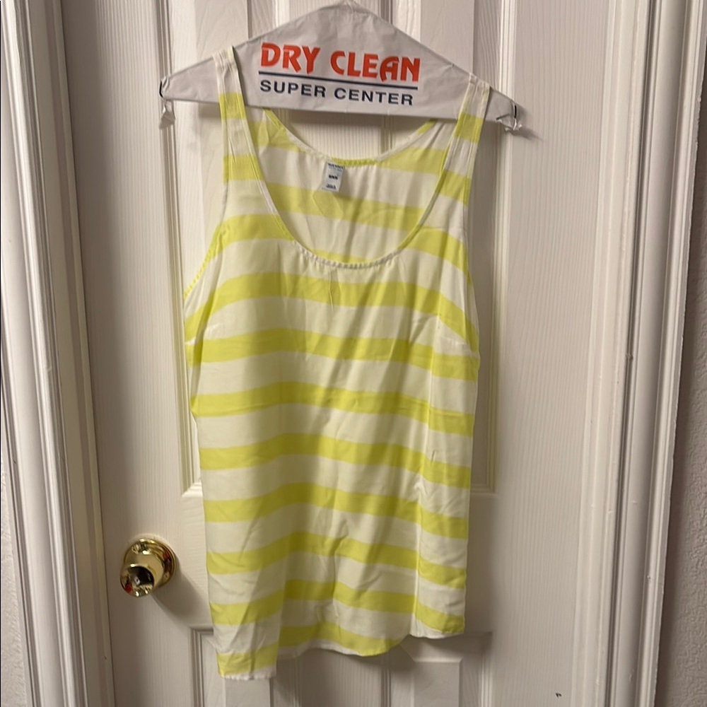 Striped Yellow and White Tank Top